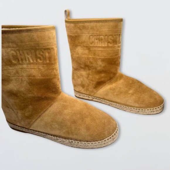 Christian Dior Granville Espadrille Boots Boots Suede Natural Beige EU 41 NIB - Picture 4 of 16